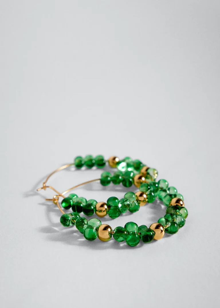 Petite Emerald Crown Earrings In 18K Yellow Gold